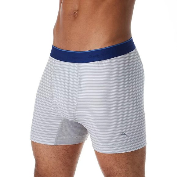 2 Pack Tommy Bahama Mesh Tech Boxer Briefs Underwear $58 Grey & Pink Aloha - Picture 5 of 11